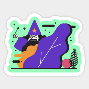 Wizard in the bushes Sticker